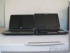 acer aspire one 10 vs eeepc 1000he straight on