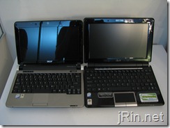 acer aspire one 10 vs eeepc 1000he straight on 2