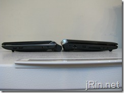 acer aspire one 10 vs eeepc 1000he thickness