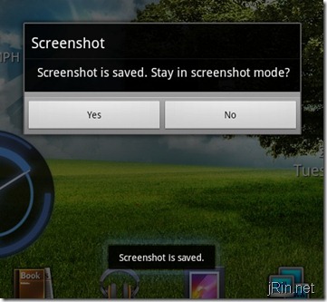 stay in screenshot mode